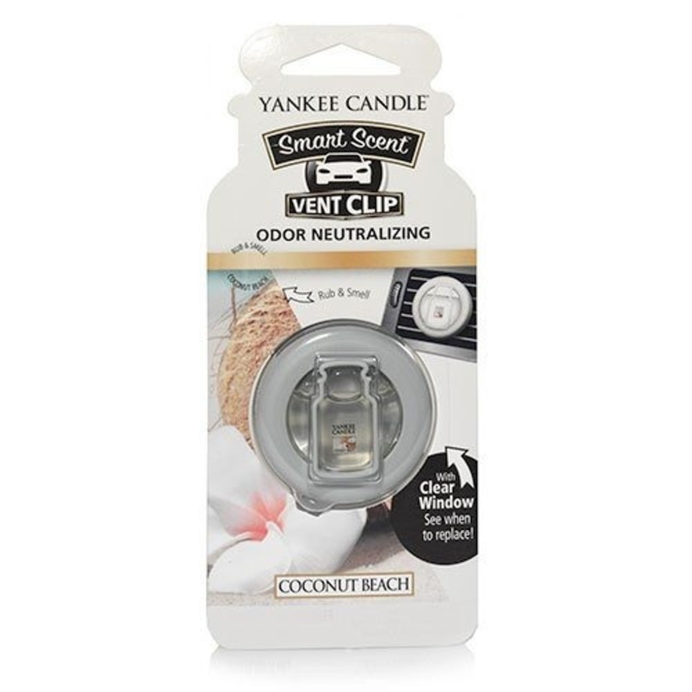Yankee Candle Car Vent Clip Unisex OS White Coconut Beach Smart Scent Freshener